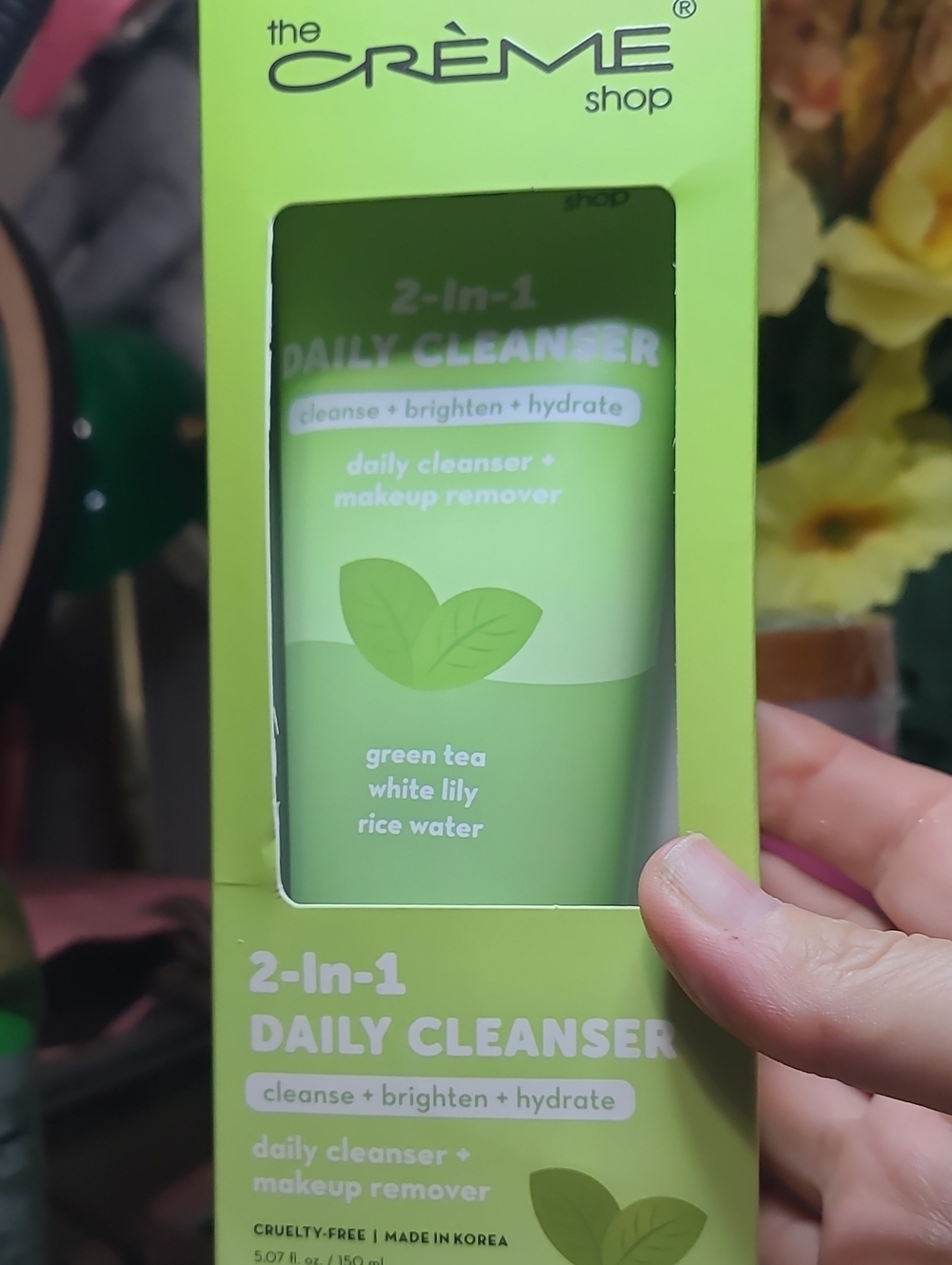 The Crème Shop 2‑in‑1 Daily Cleanser — Green